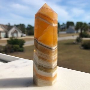 Juicy Orange Calcite Tower 🧡